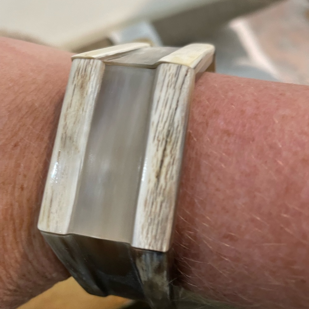 Horn bangle bracelet